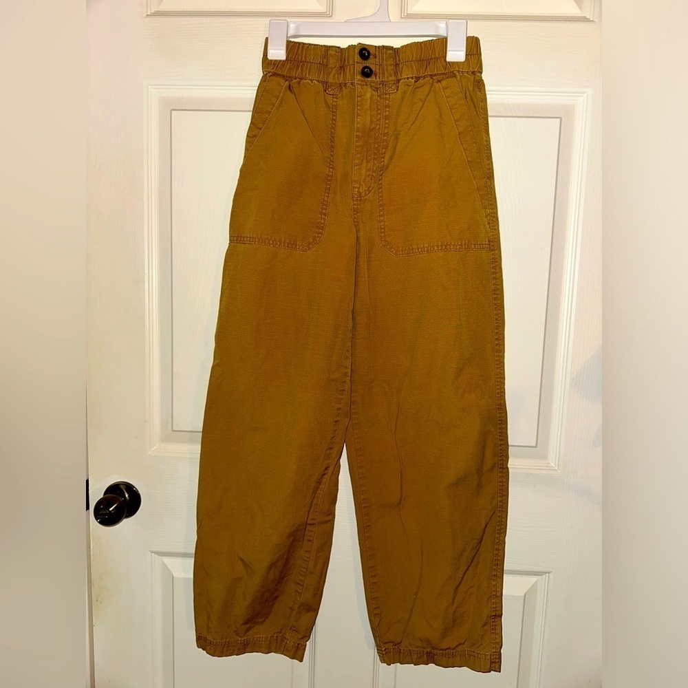 Madewell women’s tan wide straight leg pants XS contemporary